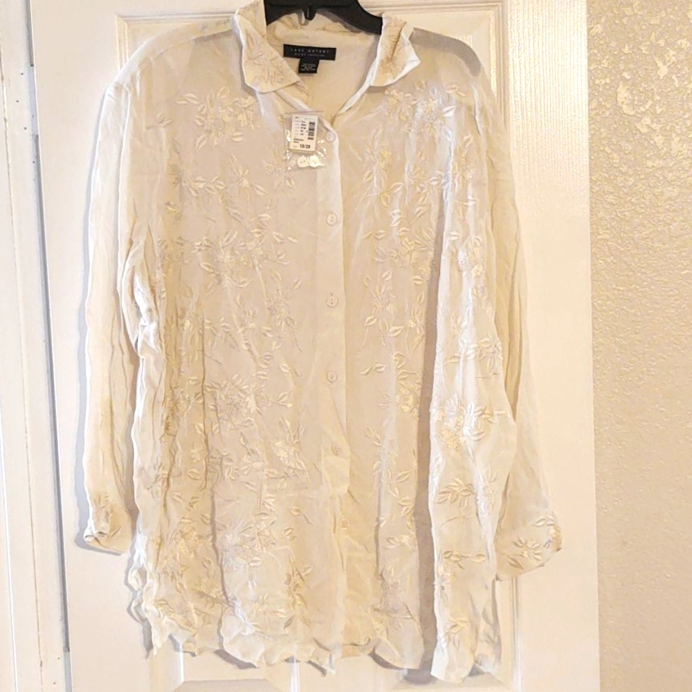 Embroidered tunic blouse